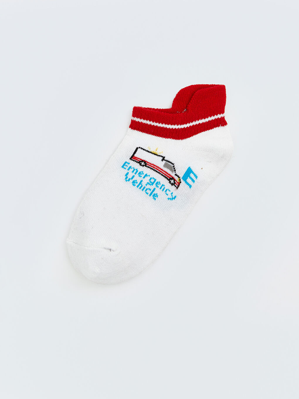 Beyaz Desenli Erkek Çocuk Patik Çorap