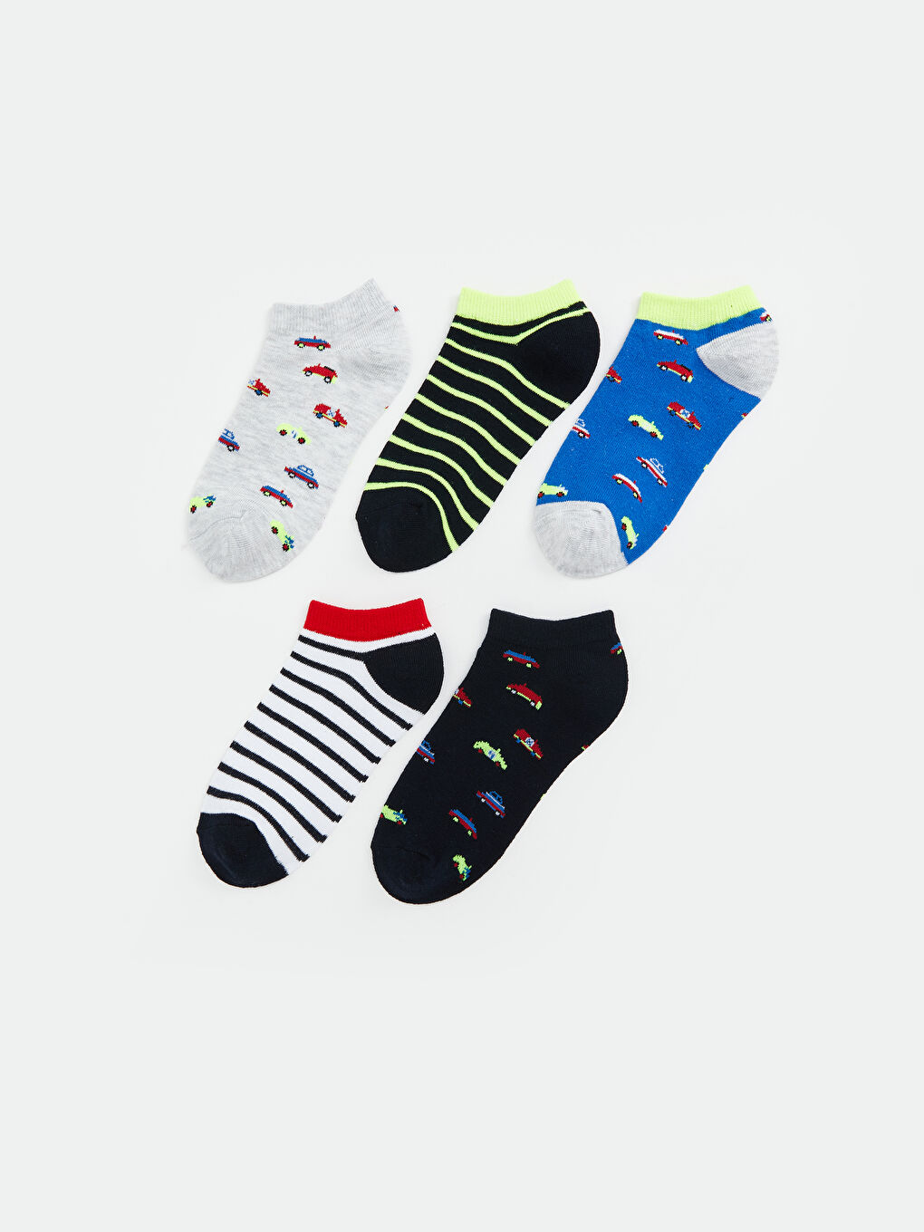 Patterned Boys Trainer Socks 5 Pack -S5AA74Z4-K00