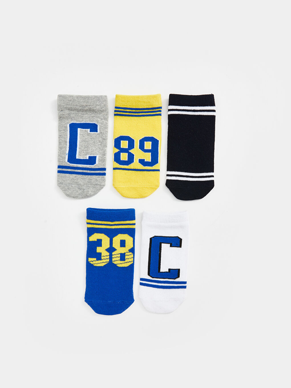 Patterned Boys Trainer Socks 5 Pack -S5AA99Z4-K00