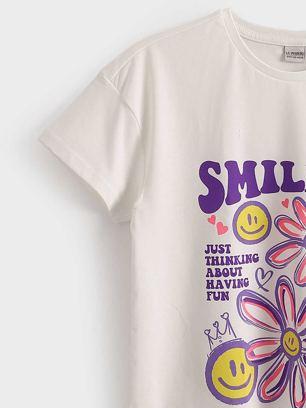 LCW Kids Crew Neck Printed Girls' T-Shirt -S5AB12Z4-FFB