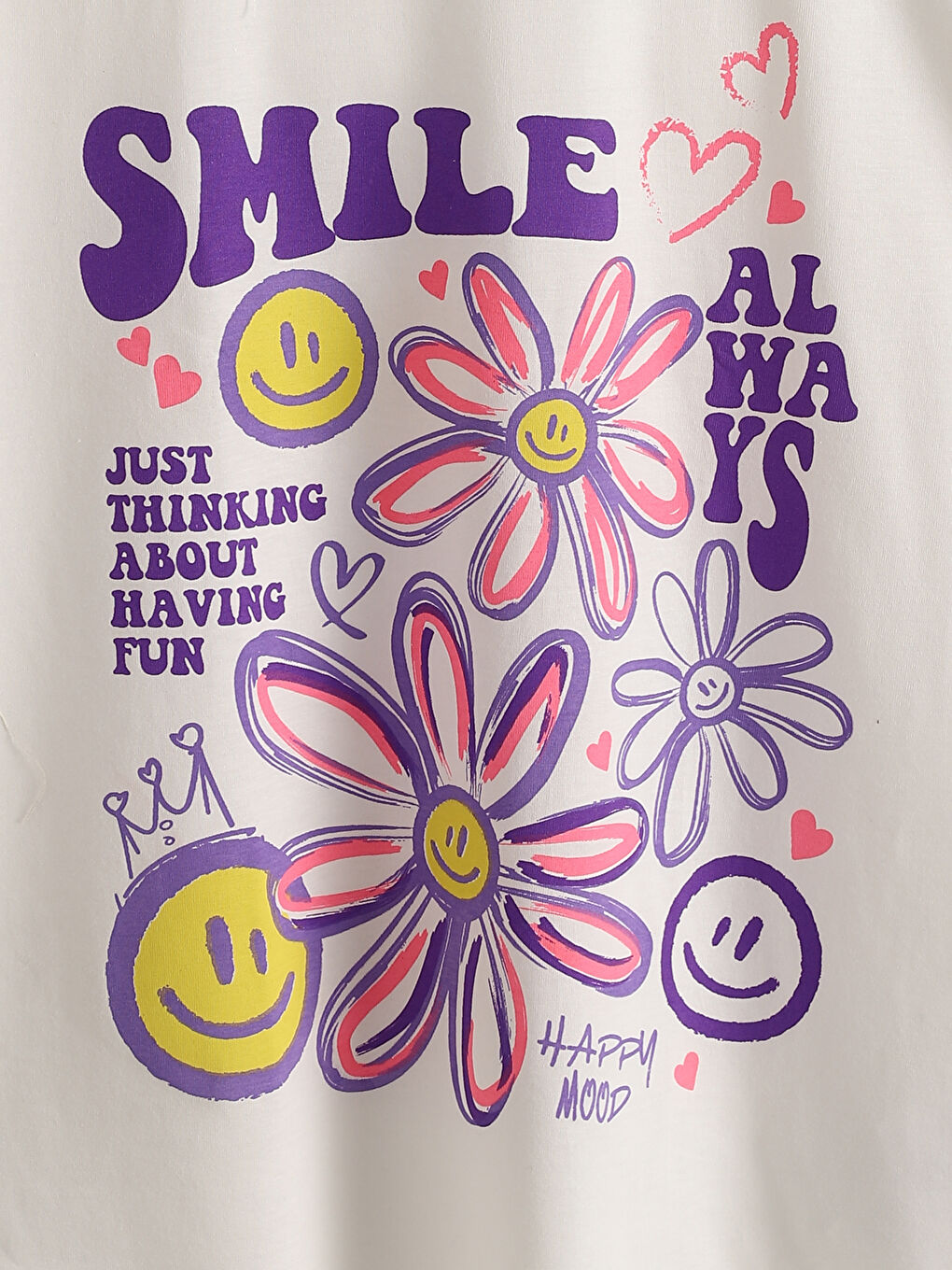 LCW Kids Crew Neck Printed Girls' T-Shirt -S5AB12Z4-FFB