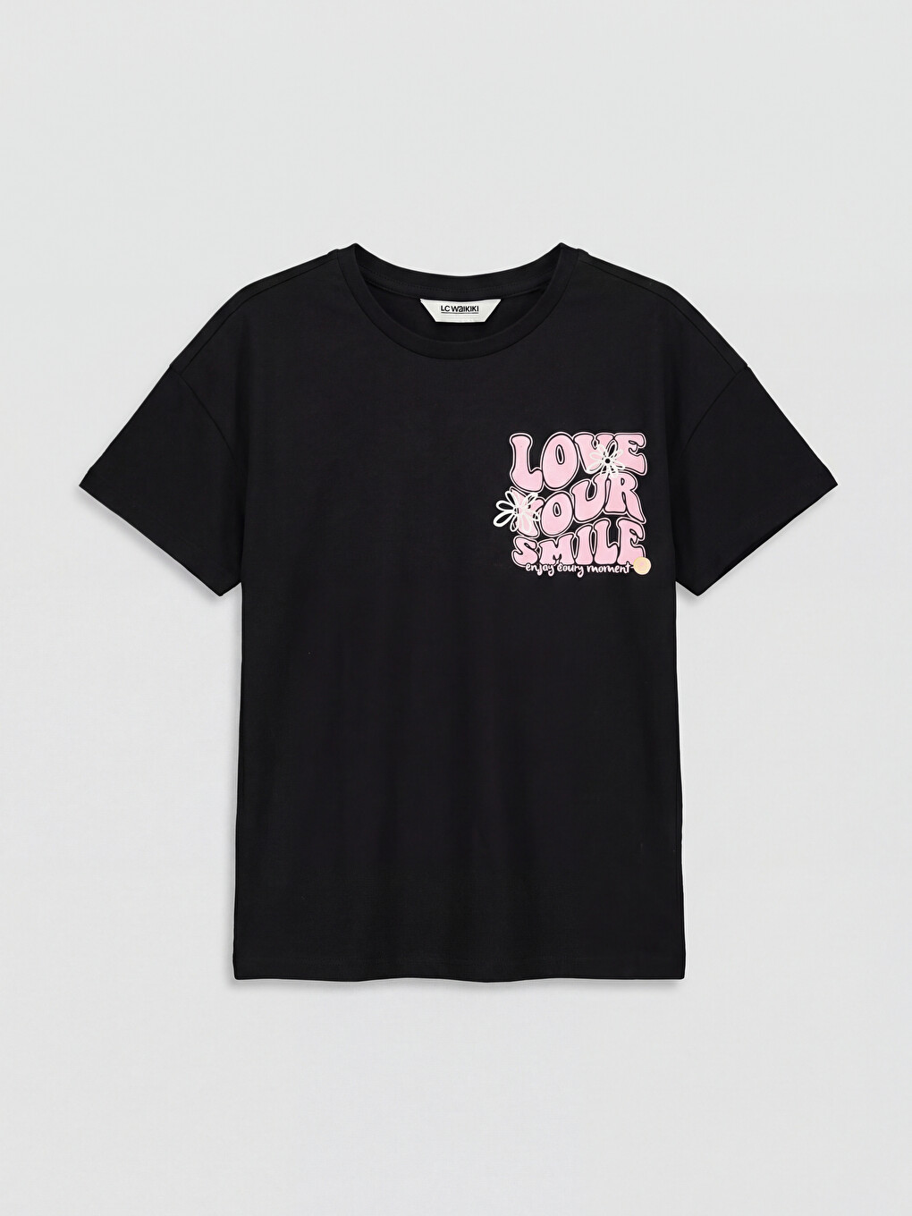 Μπλούζα T-Shirt για Κορίτσια με Στρογγυλή Λαιμόκοψη και Εκτύπωση