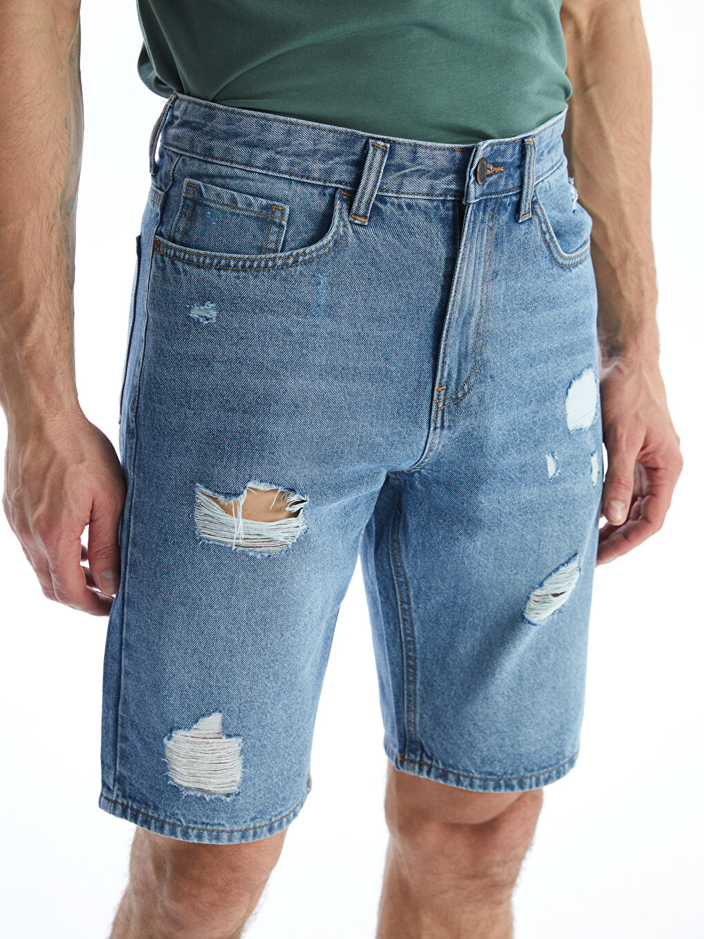 LCW Jeans Standard Fit Men's Denim Shorts -S5AB30Z8-H45