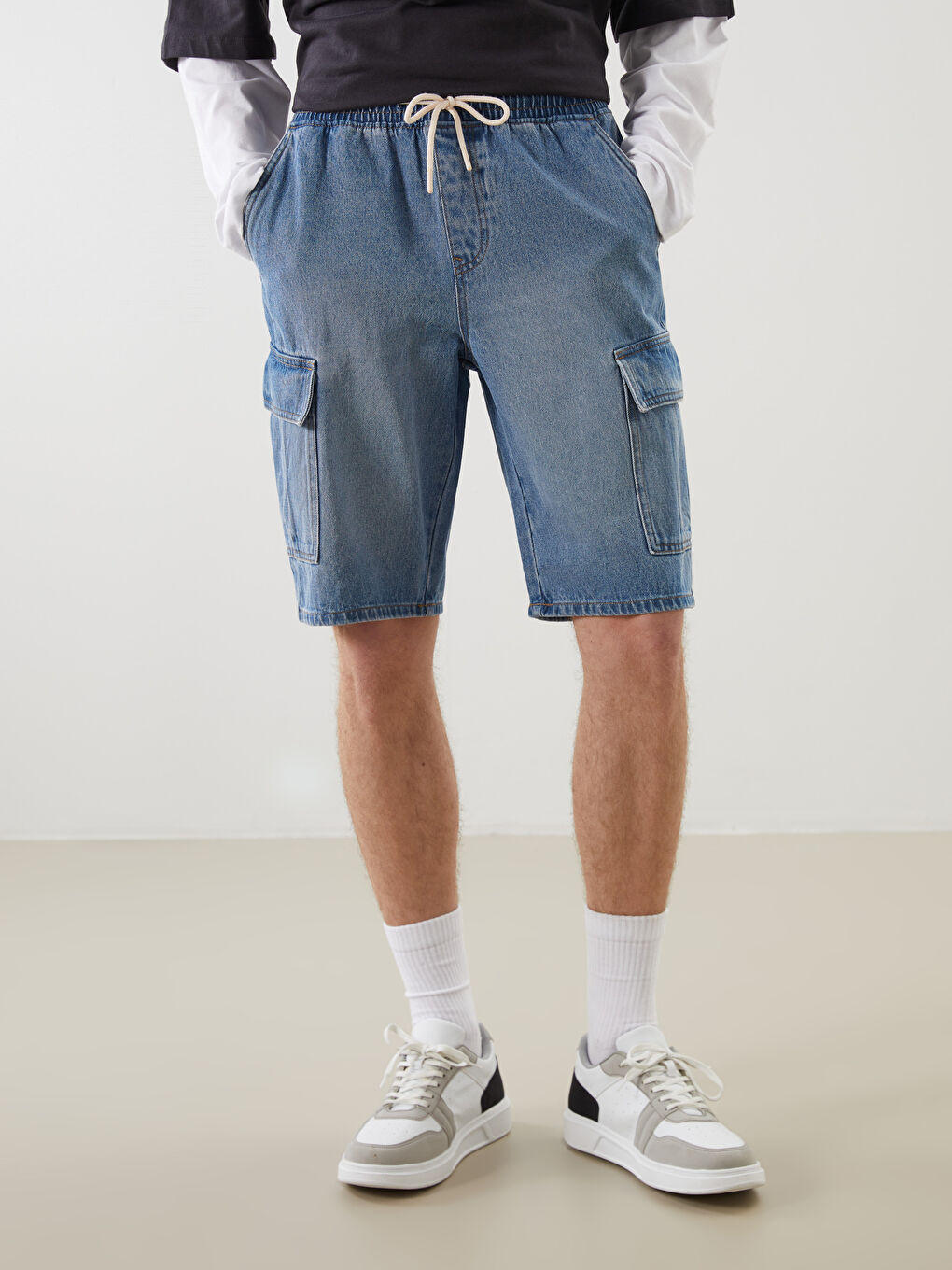 Standard Fit Men's Denim Shorts -S5AB34Z8-H45