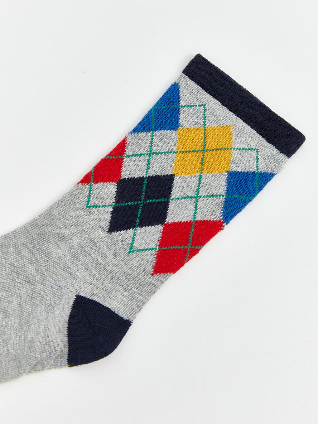 Kırmızı Çizgili Erkek Çocuk Soket Çorap-1