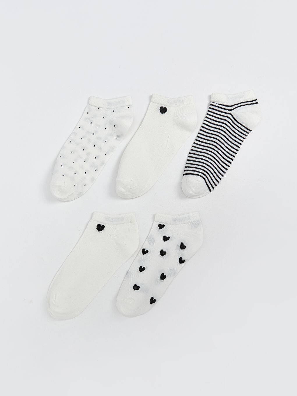 Patterned Women's Trainer Socks 5 Pack -S5AC48Z8-J1F