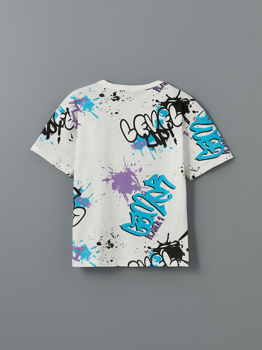 Crew Neck Short Sleeve Printed Boys' T-Shirt -S5AC60Z4-LRA