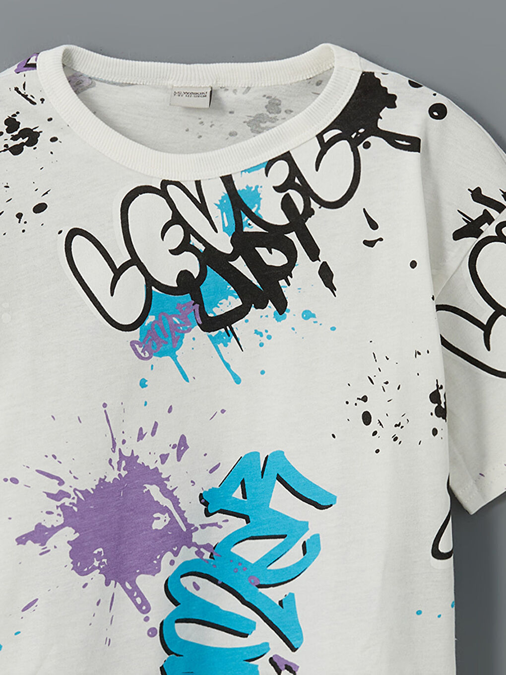 Crew Neck Short Sleeve Printed Boys' T-Shirt -S5AC60Z4-LRA