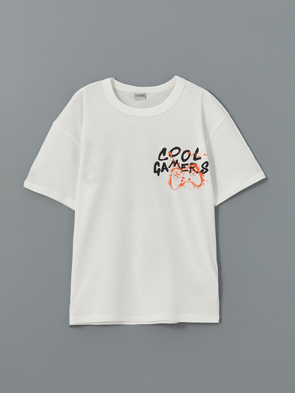 Crew Neck Printed Jersey Boys' T-Shirt -S5AC71Z4-R9J