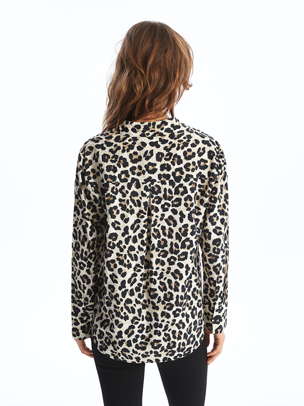 Leopard Print Women's Shirt -S5AC84Z8-LQJ