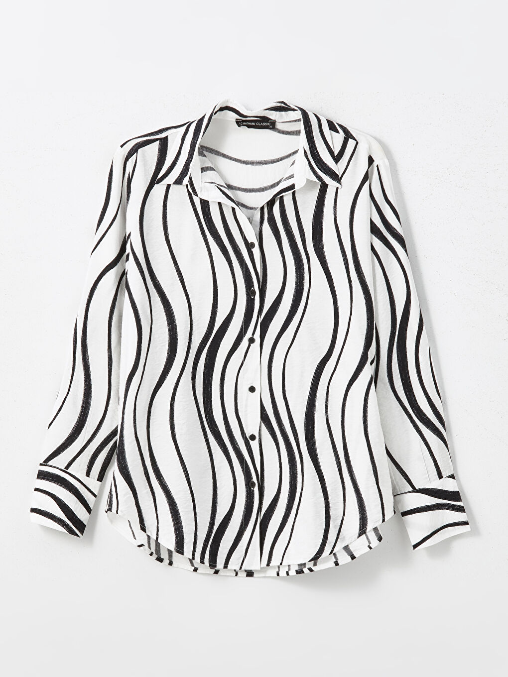 Zebra Patterned Women's Shirt -S5AC84Z8-VE4