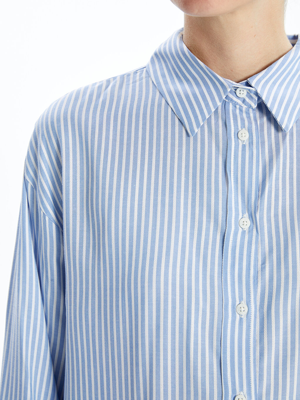 Regular Fit Cuffed Women's Shirt -S5AC85Z8-LEN