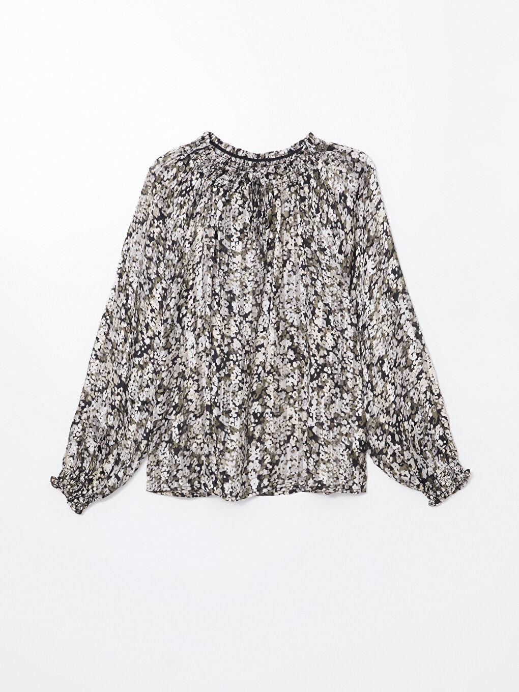 Tie Neck Floral Chiffon Women's Blouse -S5AD13Z8-LQJ