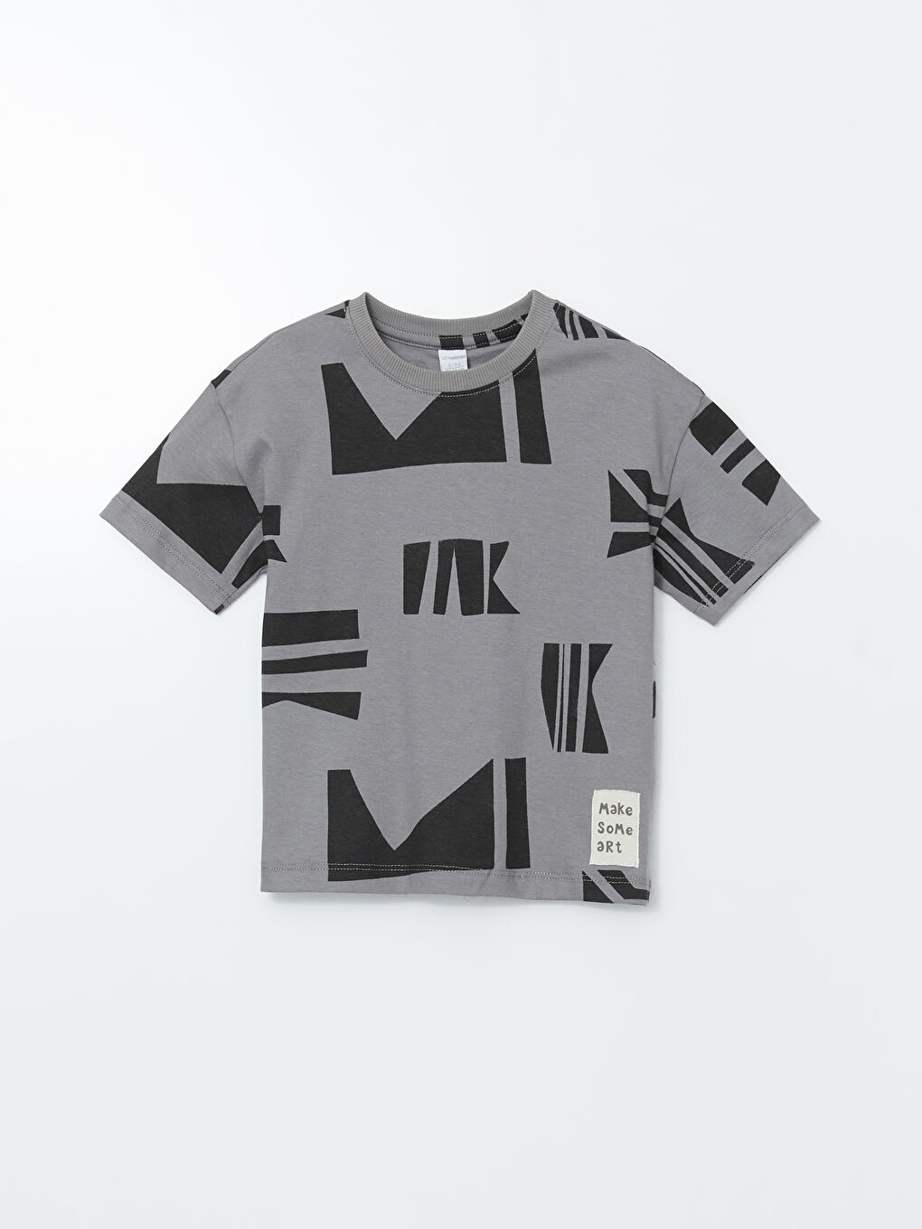 Crew Neck Printed Boys' T-Shirt -S5AE02Z1-GSE