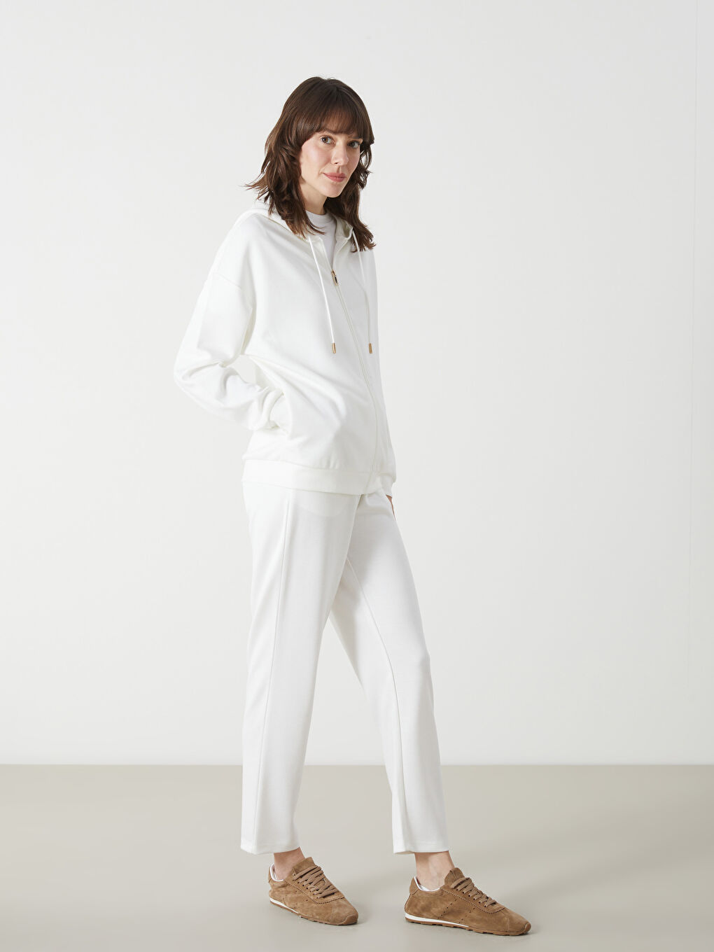 Hooded Women's Jacquard Cardigan -S5AE06Z8-FE8