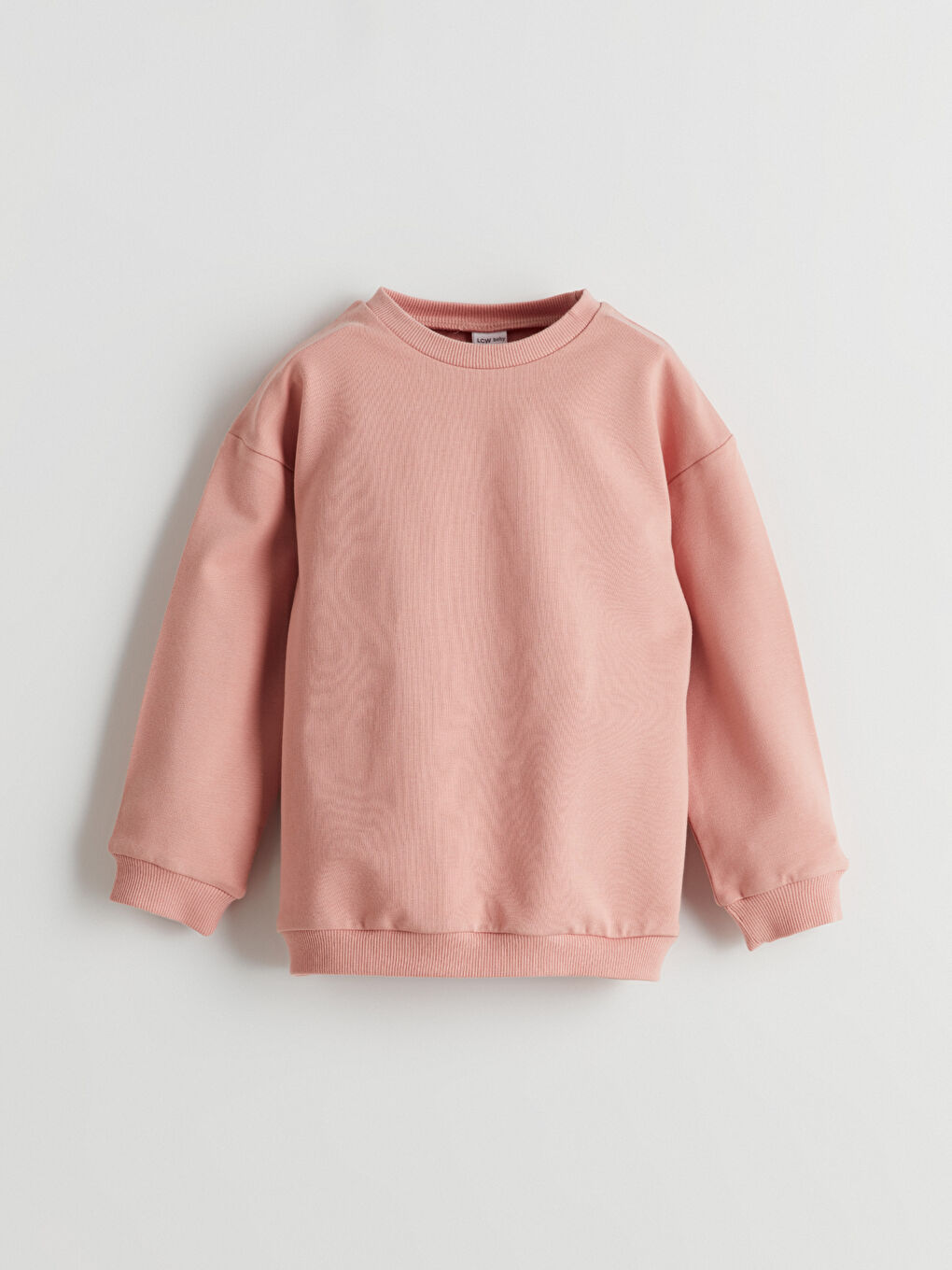 Pembe Bisiklet Yaka Kız Bebek Sweatshirt
