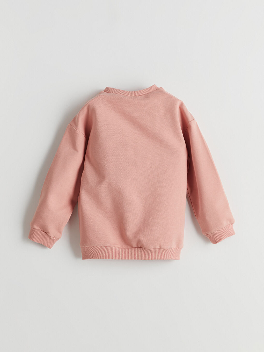 Pembe Bisiklet Yaka Kız Bebek Sweatshirt-2