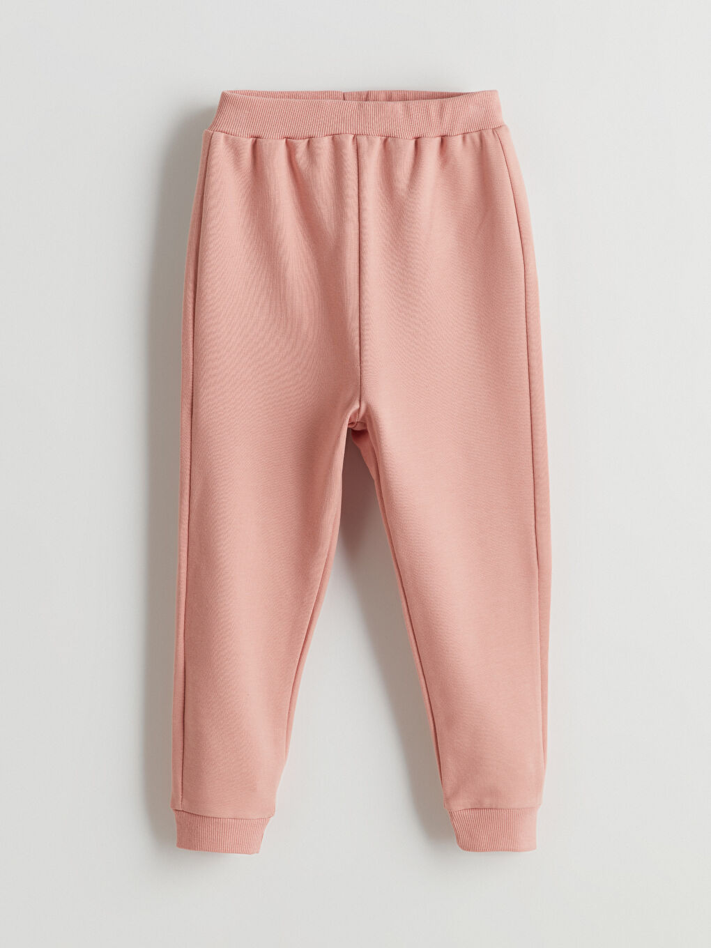 Pembe Beli Lastikli Kız Bebek Jogger Eşofman Alt