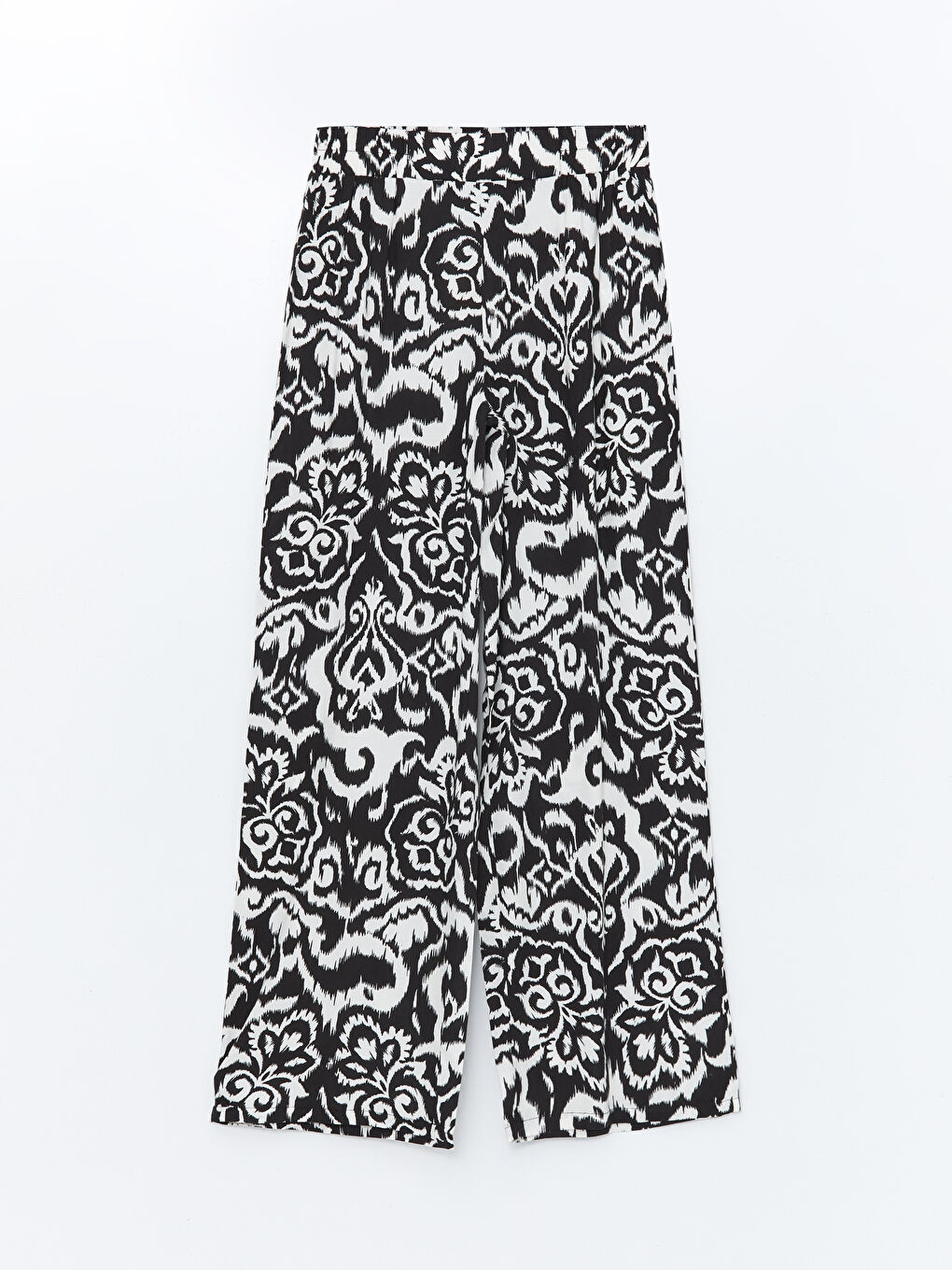 Gemusterte Damenhose mit elastischem Bund-4