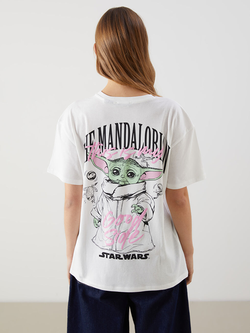Ženska majica okruglog izreza sa otiskom The Mandalorian -S5AE48Z8-R9J