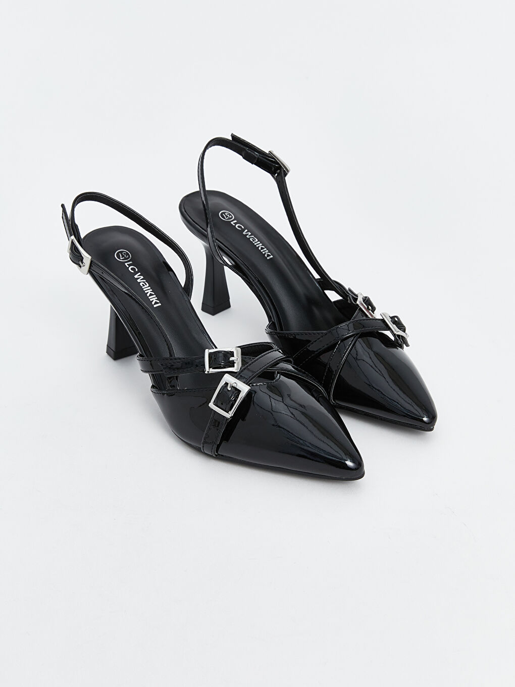 Faux Leather Pointed Toe Women's High Heels -S5AE67Z8-HUC