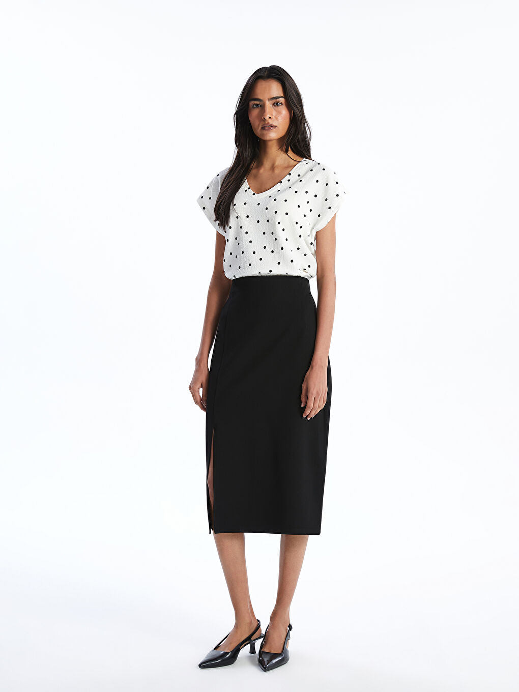 Slim Fit Women's Pencil Skirt -S5AF07Z8-CVL
