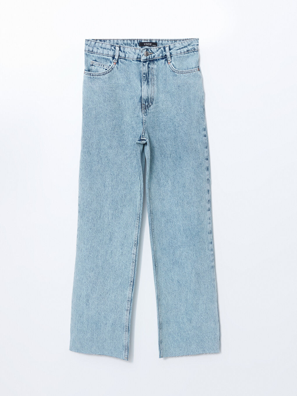 XSIDE Mavi Yüksek Bel Straight Fit Kadın Jean Pantolon - 4