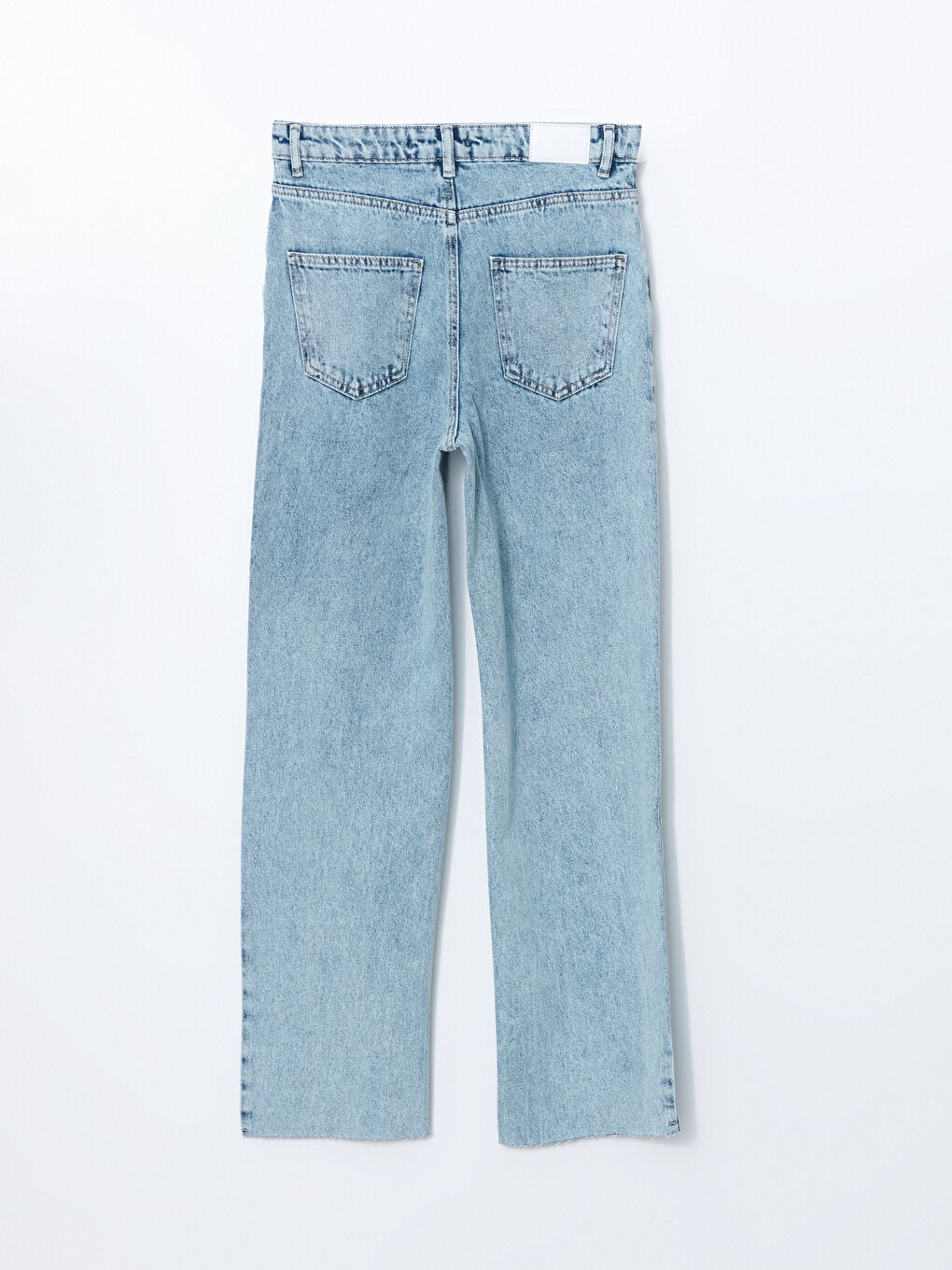 XSIDE Mavi Yüksek Bel Straight Fit Kadın Jean Pantolon - 5