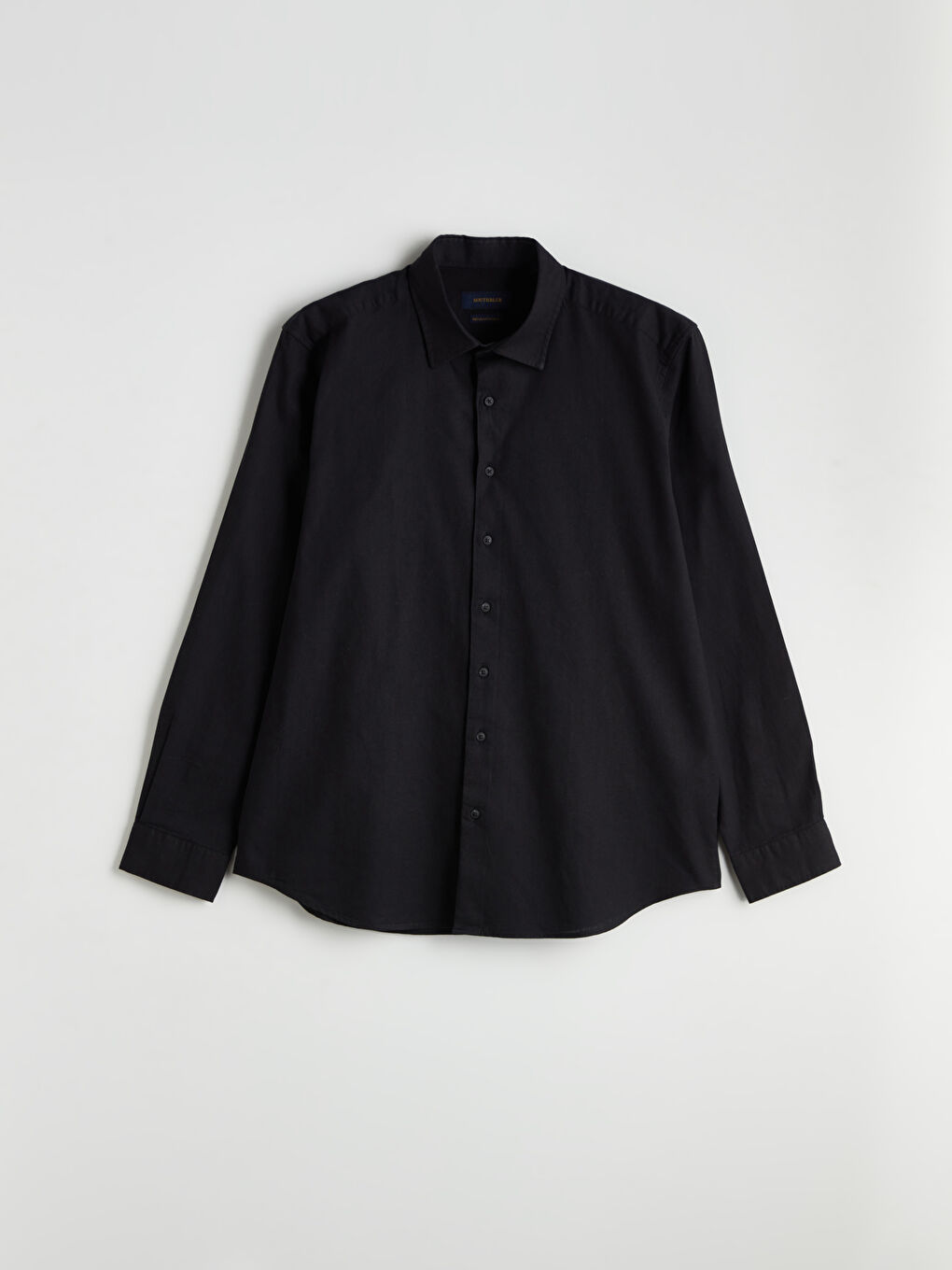 Regular Fit Long Sleeve Linen-Look Men's Shirt -S5AF26Z8-CVL