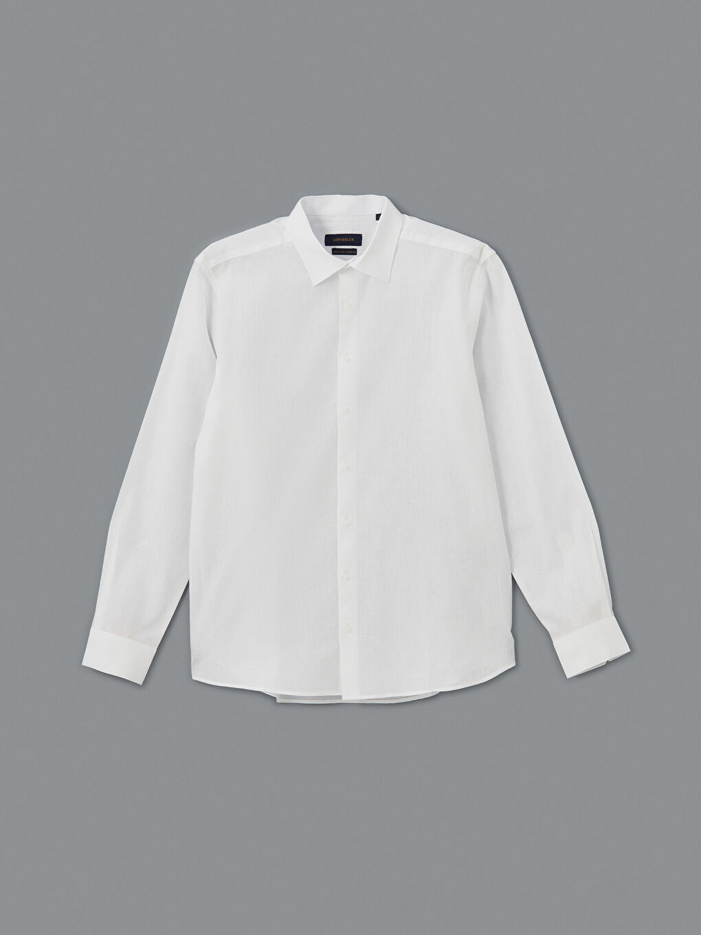 Regular Fit Long Sleeve Linen-Blend Men's Shirt -S5AF26Z8-R9J