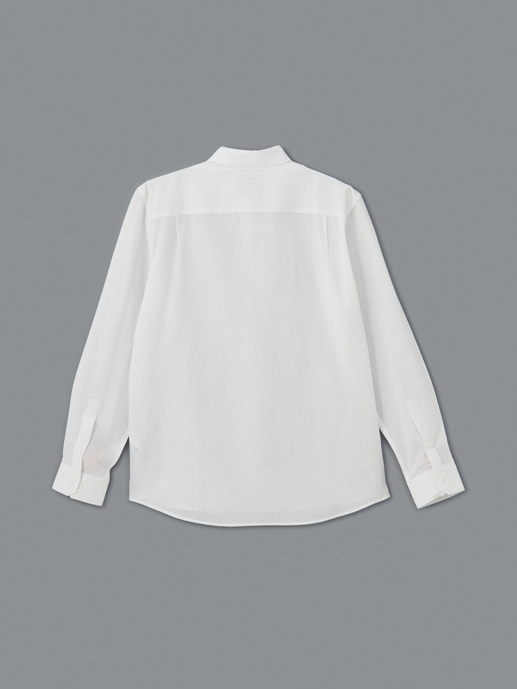 Regular Fit Long Sleeve Linen-Blend Men's Shirt -S5AF26Z8-R9J