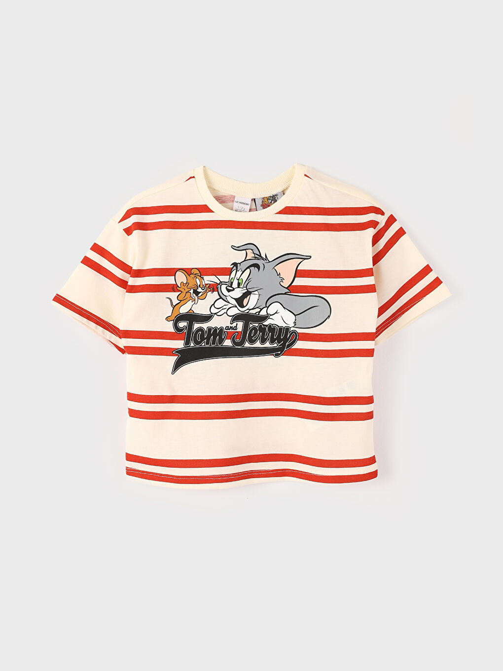LCW Kids Crew Neck Tom and Jerry Printed Baby Boys T-Shirt and Shorts 2 Pack Set -S5AF95Z1-LQA
