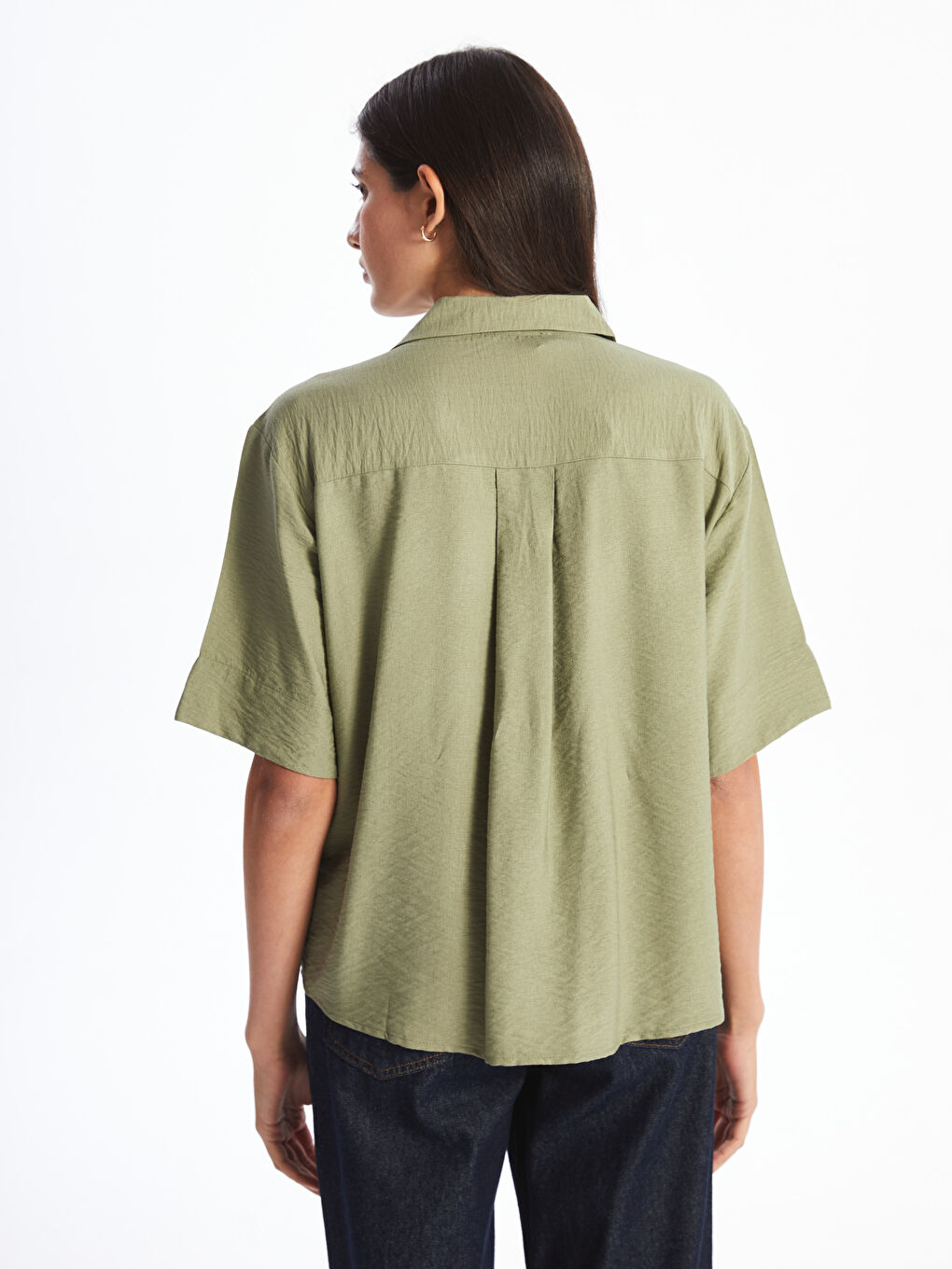 Loose Fit Women's Shirt with Pockets -S5AG03Z8-Y0W