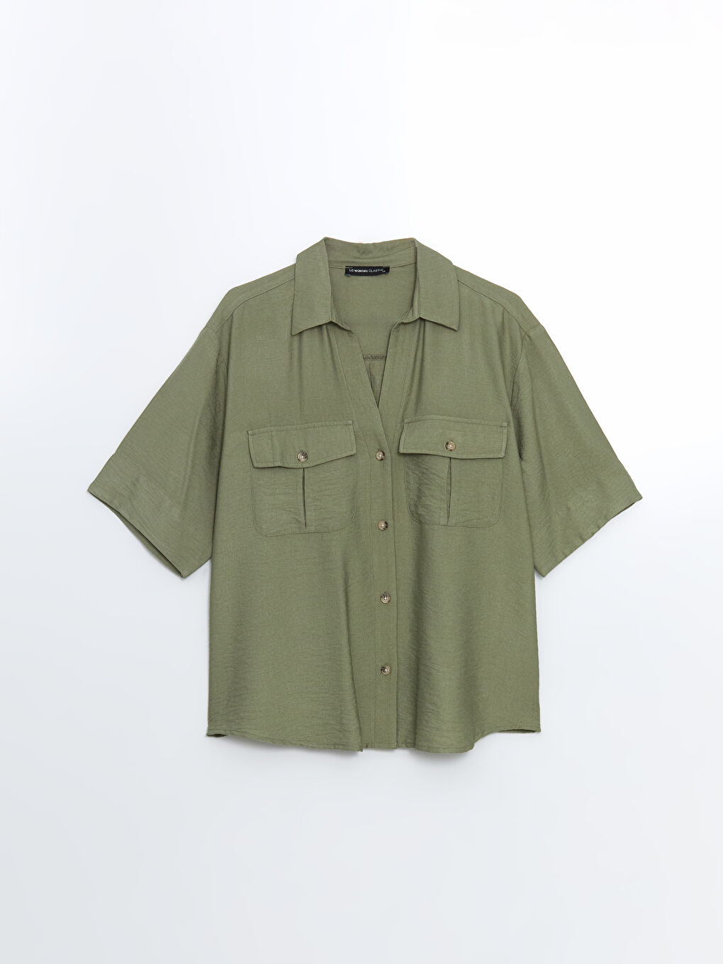 Loose Fit Women's Shirt with Pockets -S5AG03Z8-Y0W