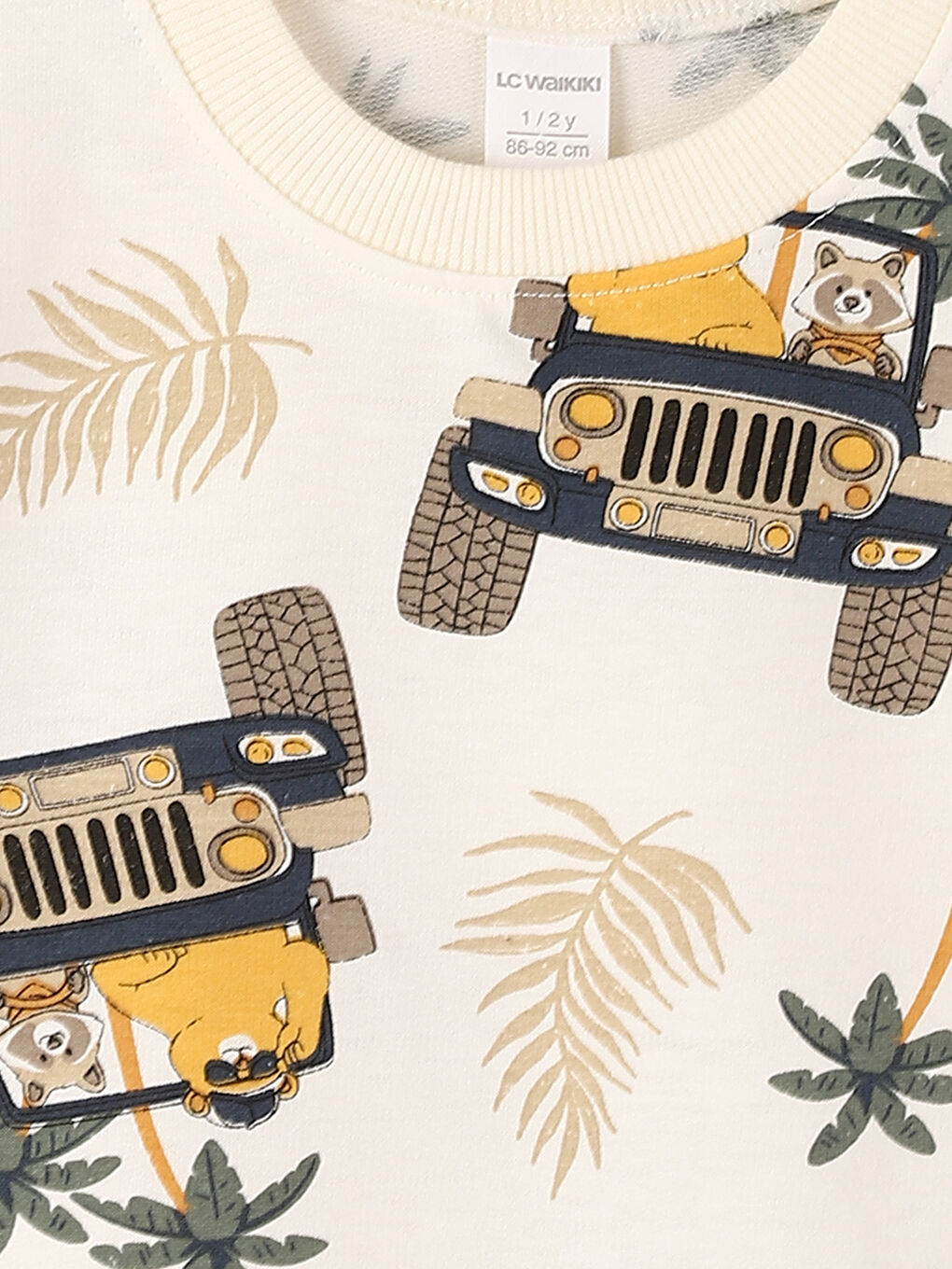 سويت شيرت ياقة دائرية كم طويل مطبوع أولاد رضع - مجموعة من 2-5