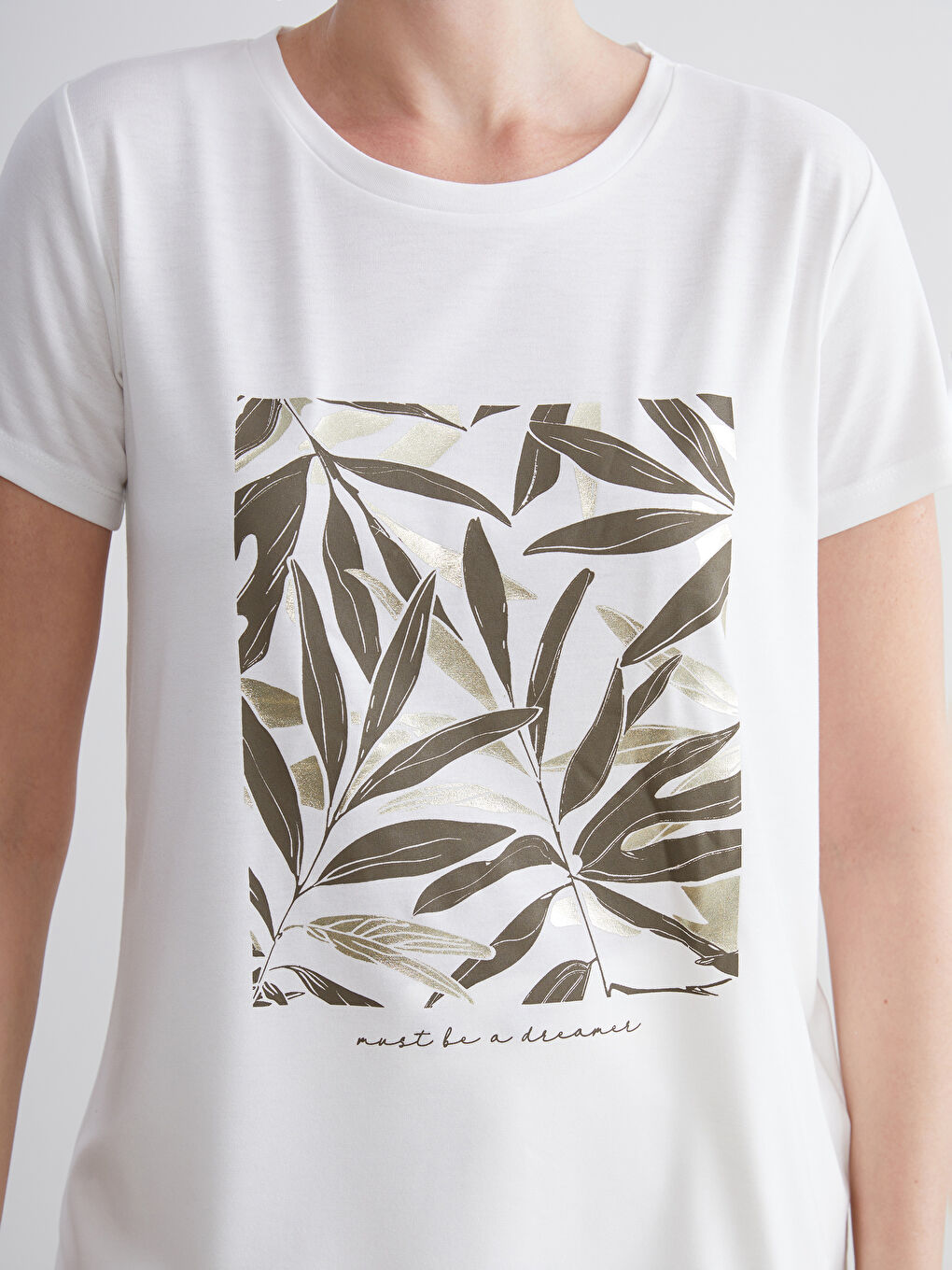 LCWAIKIKI Classic Crew Neck Printed Women's T-Shirt -S5AG58Z8-R9J
