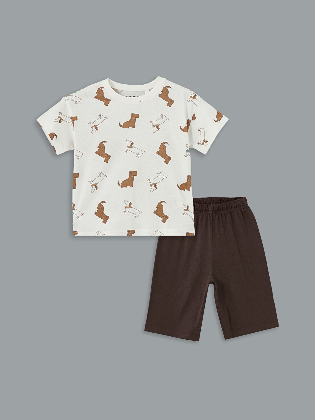 LCW Kids Pamuklu Erkek Çocuk Şortlu Pijama Takım -S5AG64Z1-LRA