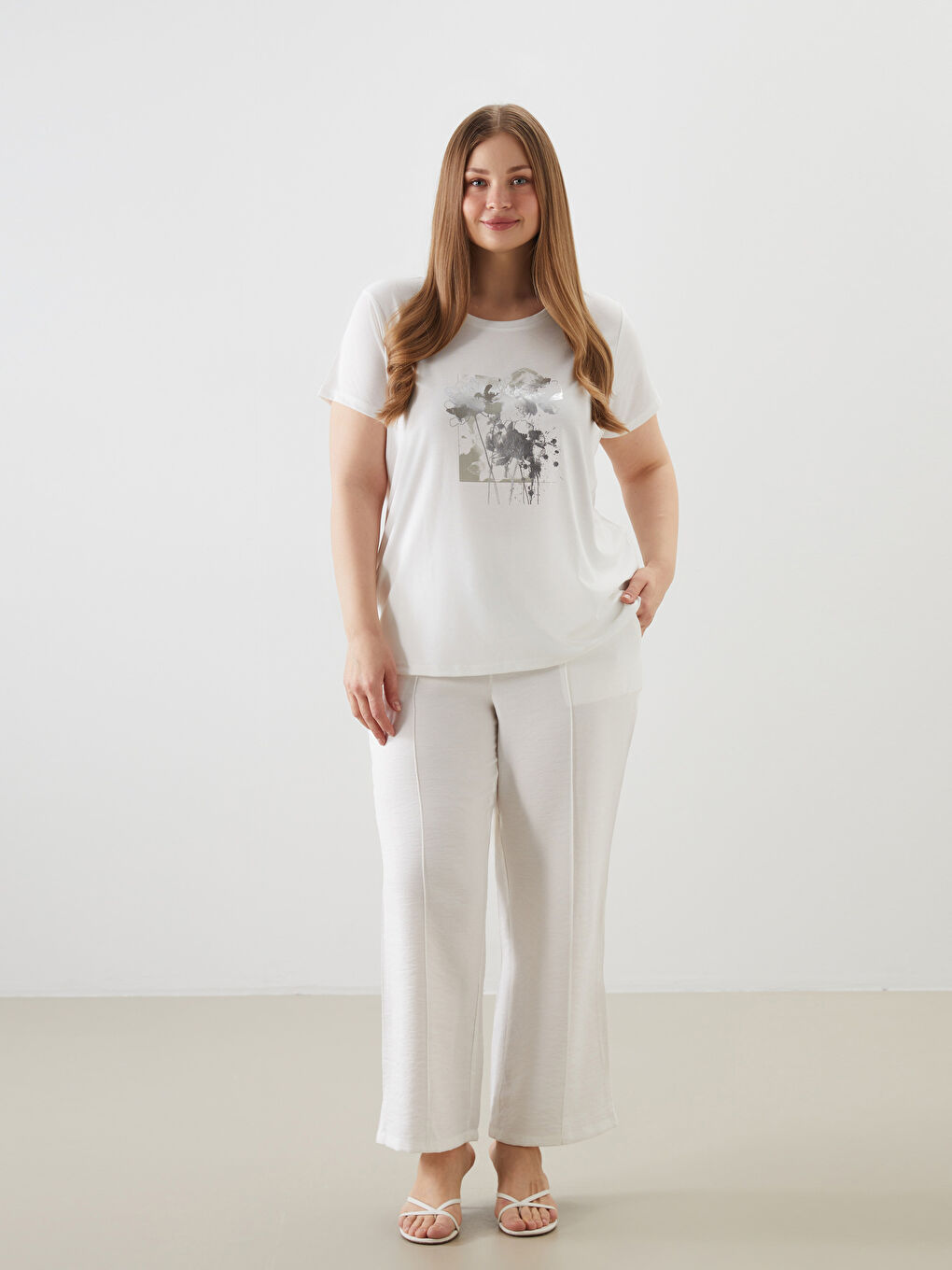 Crew Neck Printed Women's T-shirt -S5AG65Z8-R9J