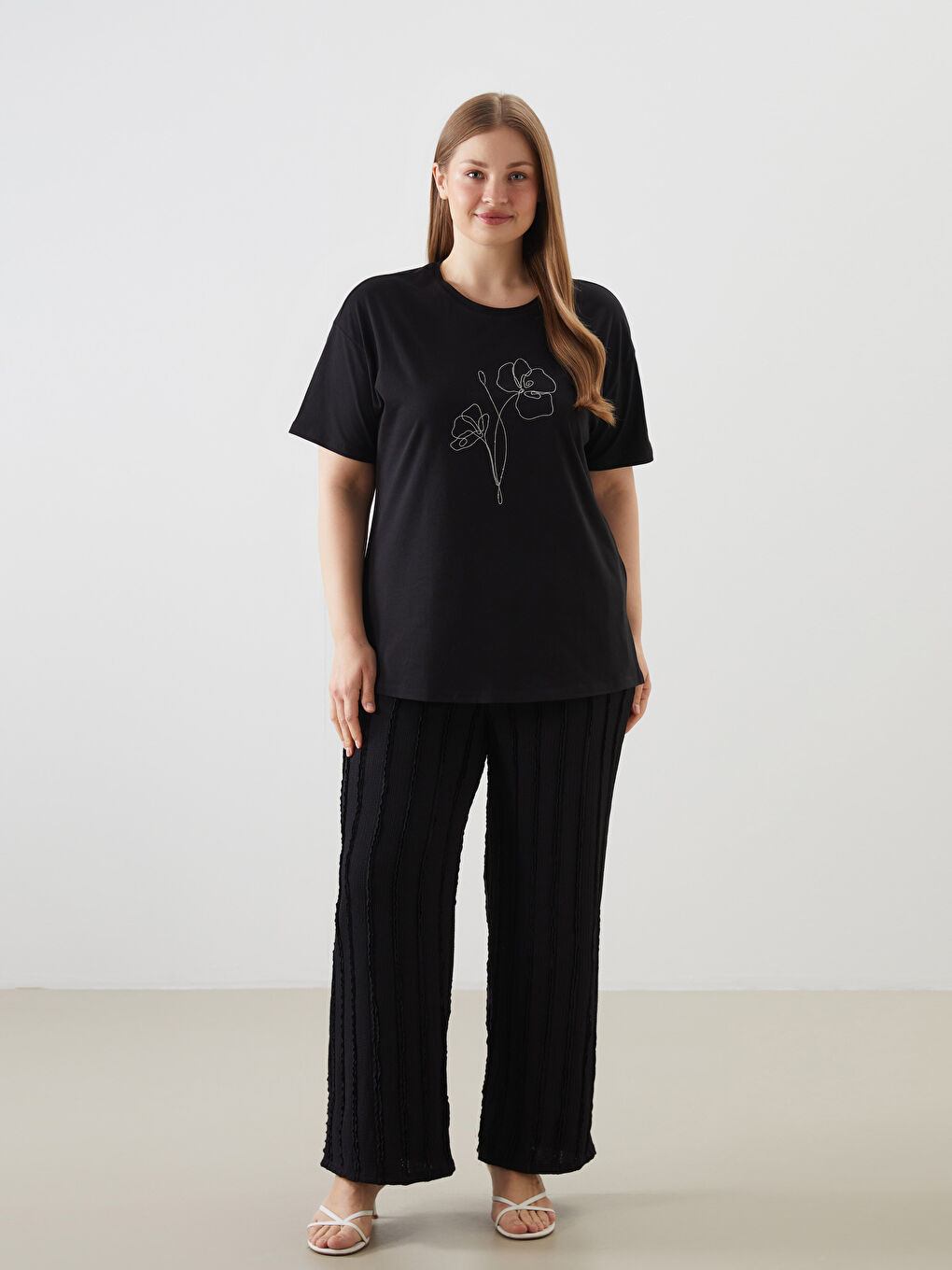 Crew Neck Studded Women'S T-Shirt -S5AG73Z8-CVL