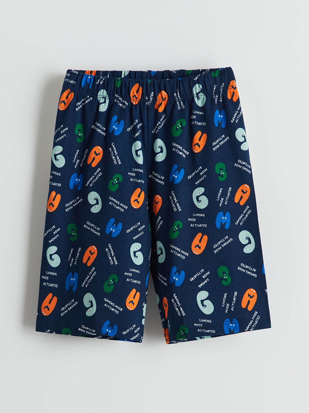 Lacivert Beli Lastikli Baskılı Erkek Çocuk Pijama Alt