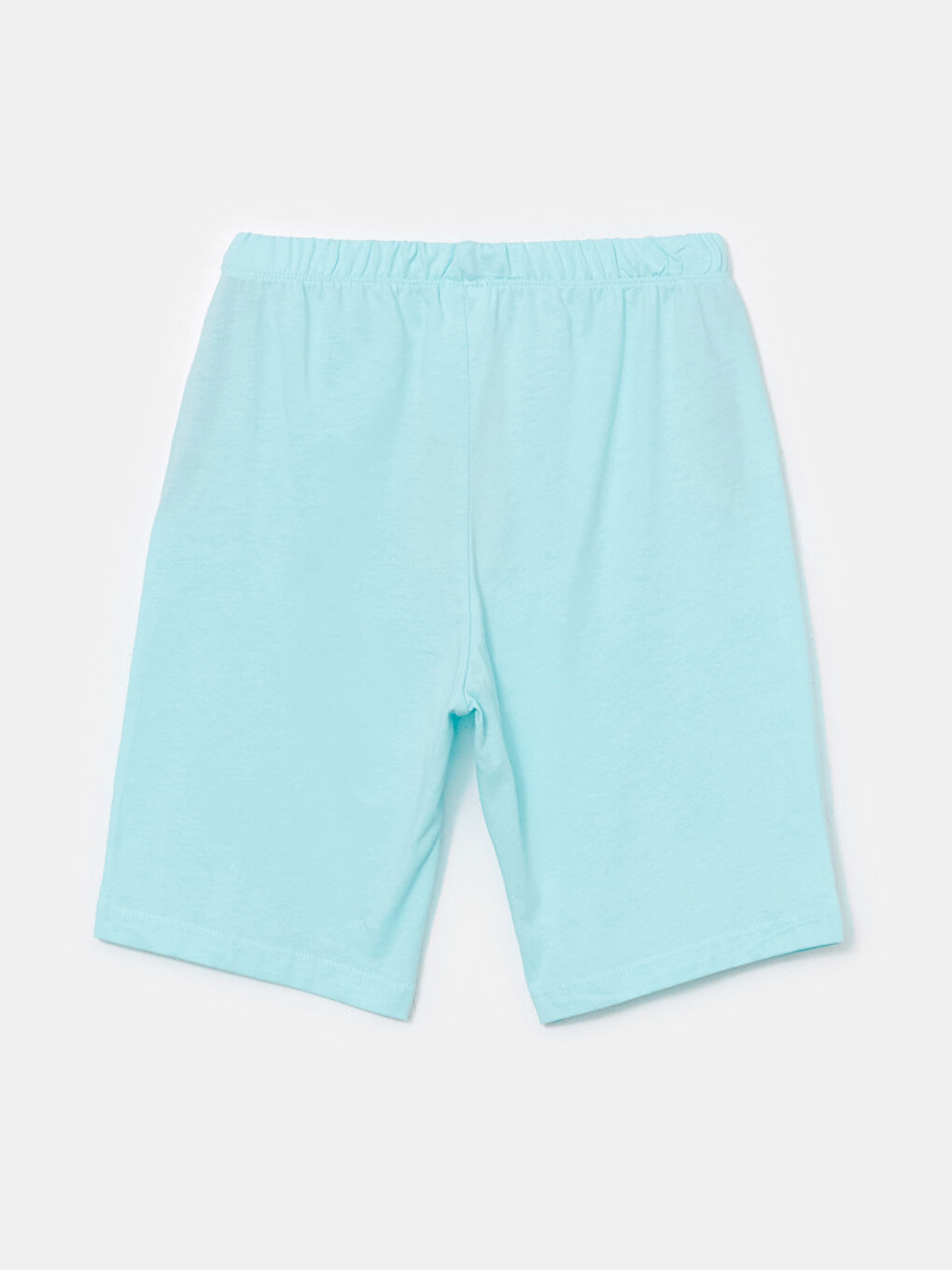 Yeşil Beli Lastikli Basic Erkek Çocuk Pijama Şort-1