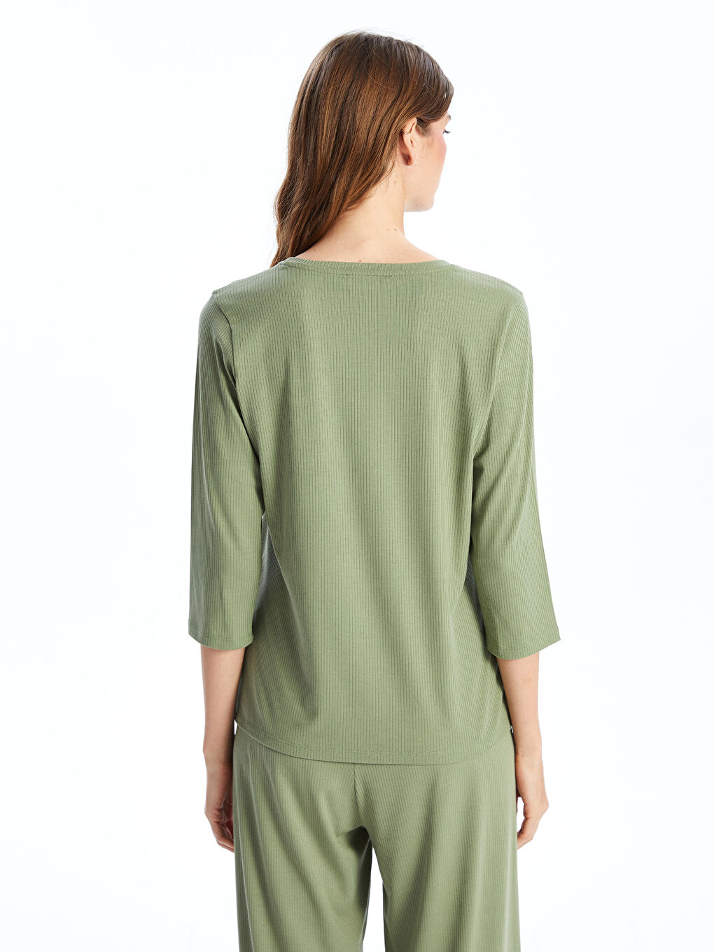 Crew Neck Women's Blouse -S5AG91Z8-GUY