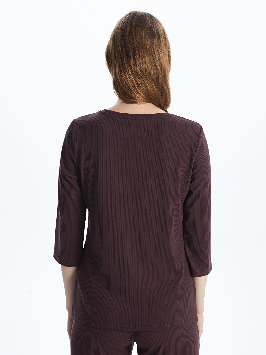 Crew Neck Women's Blouse -S5AG91Z8-HHD
