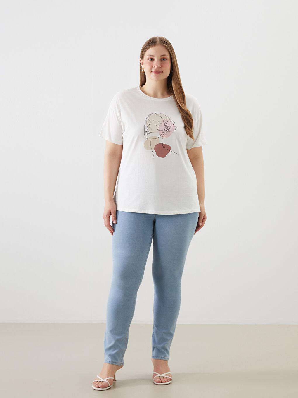 Crew Neck Printed Women's T-shirt -S5AG97Z8-R9J