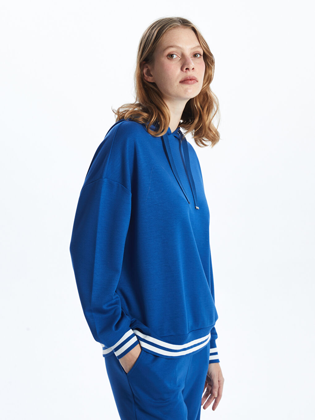 Striped Oversize Women's Hoodie -S5AG99Z8-HPQ