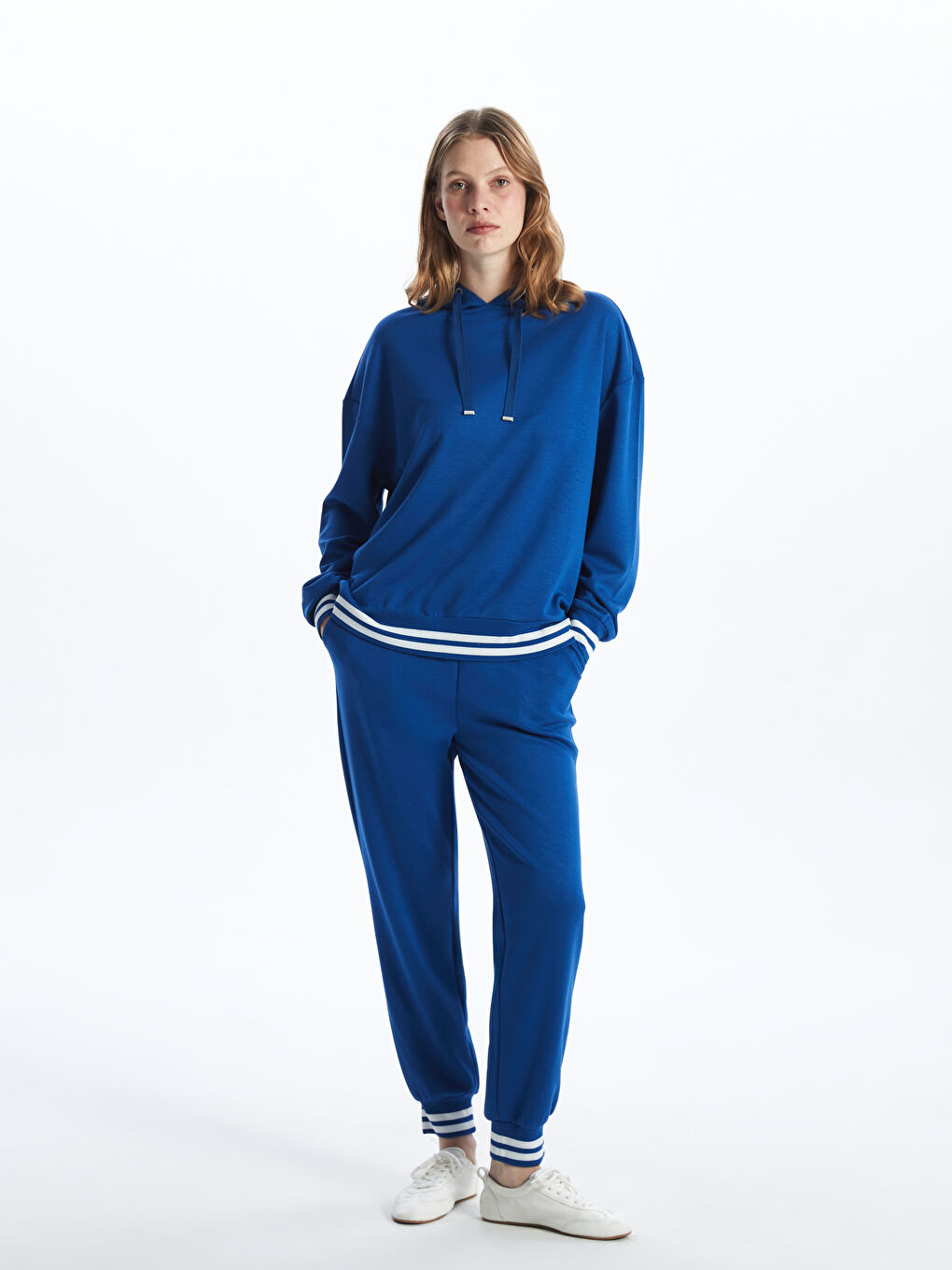 Striped Oversize Women's Hoodie -S5AG99Z8-HPQ