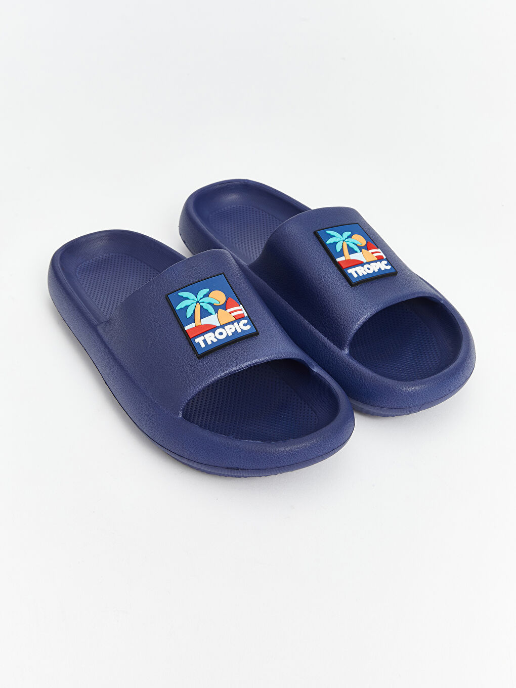 Single-Band Printed Men's Slippers -S5AH20Z8-CRP