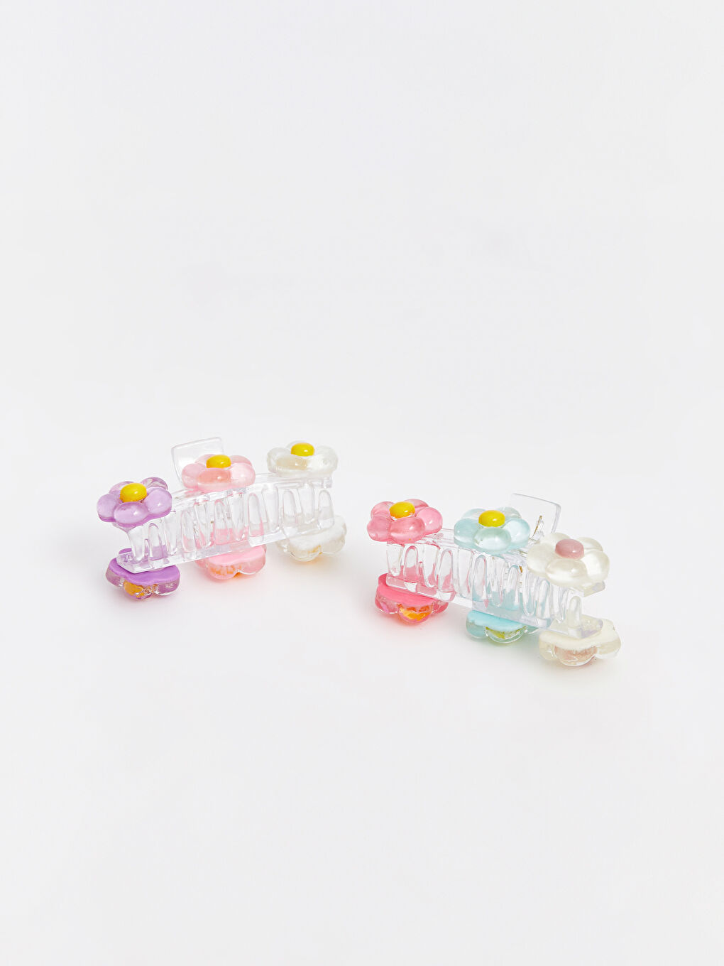 Floral Pattern Girls Claw Clip Set 2 Pack -S5AH43Z4-M0T