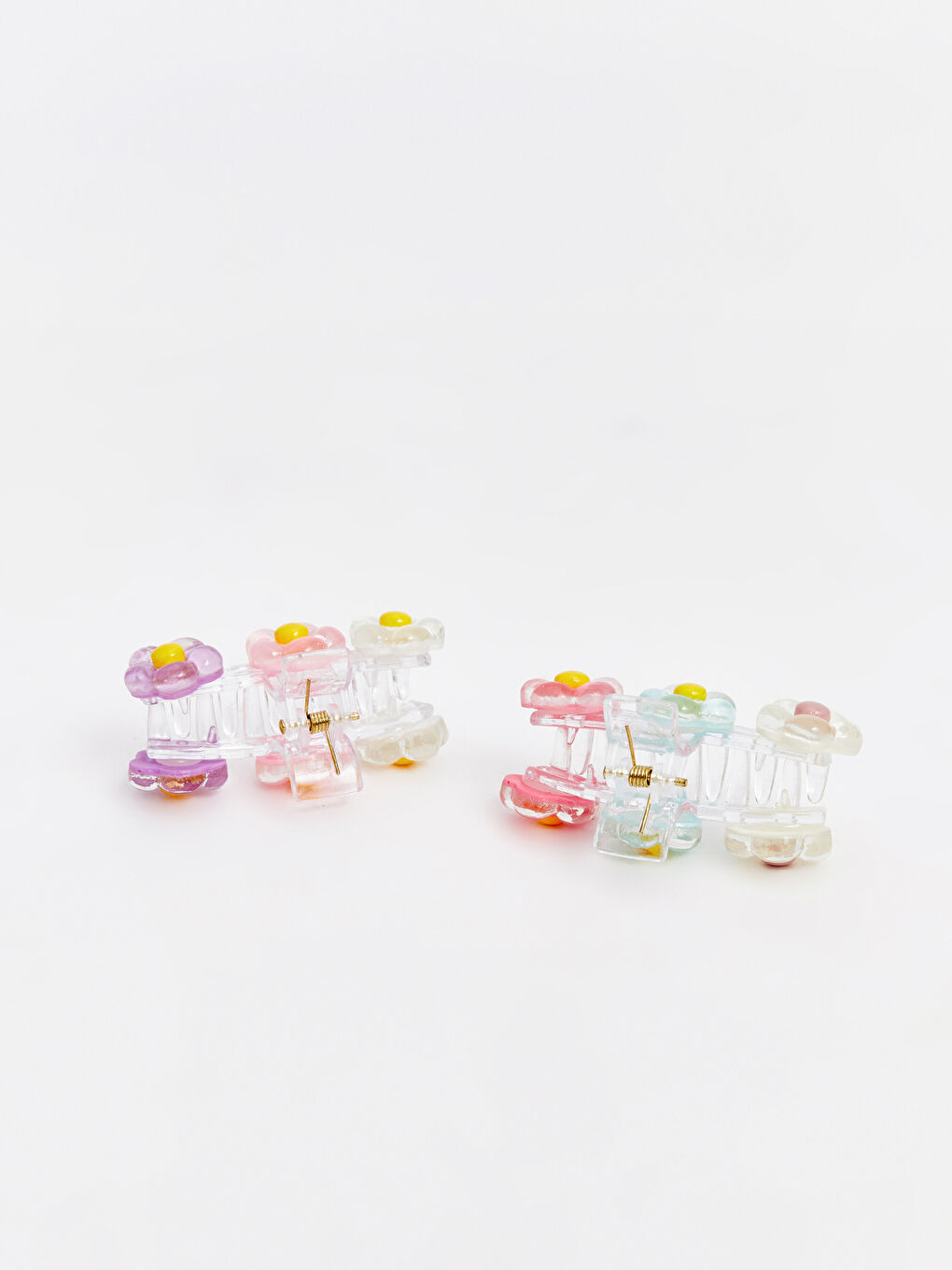Floral Pattern Girls Claw Clip Set 2 Pack -S5AH43Z4-M0T