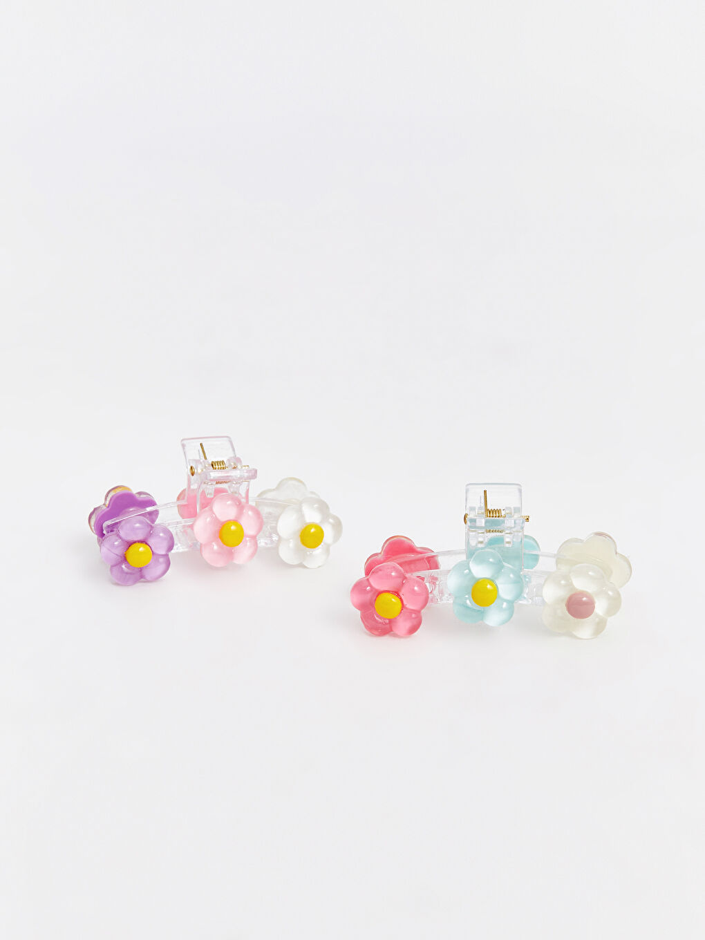 Floral Pattern Girls Claw Clip Set 2 Pack -S5AH43Z4-M0T